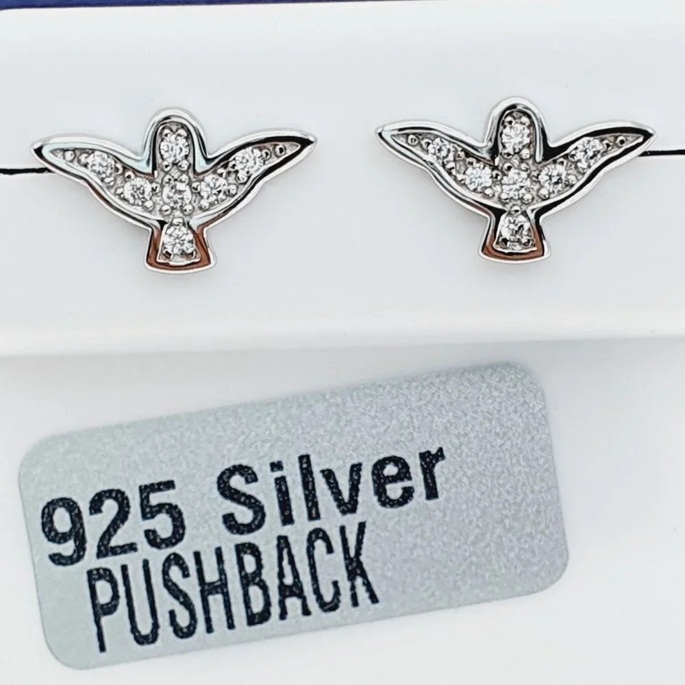 925 Sterling Silver CZ Stud Earrings for Women/Girl, US925P1255